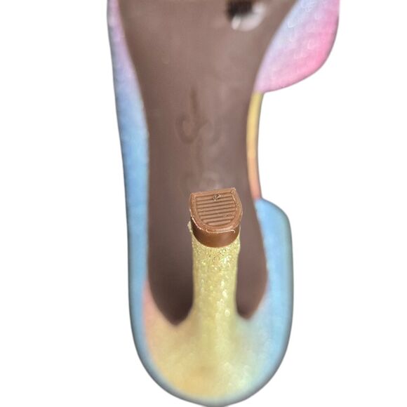 Jessica Simpson Pazula Sz 6 M Crystal Pastel Rainbow Ombre D’orsay Heels - Picture 10 of 15